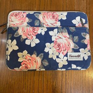 Canvaslife White Rose Patten Laptop Sleeve 14 Inch 14.0 Inch Laptop Case Bag